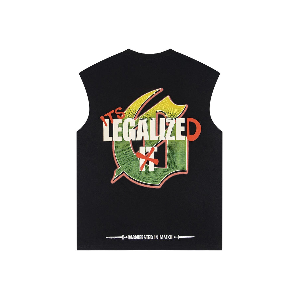 Godspeed Legalized Panther Graphic Sleeveless T-Shirt ¡ª back