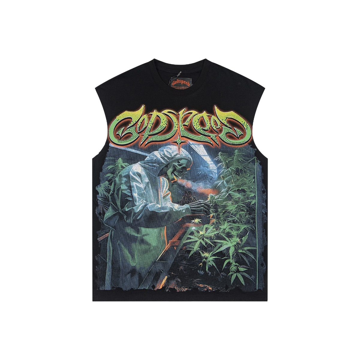 Godspeed Legalized Panther Graphic Sleeveless T-Shirt ¡ª front