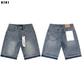PURPLE Rhinestone Graphic Denim Shorts ¡ª hero