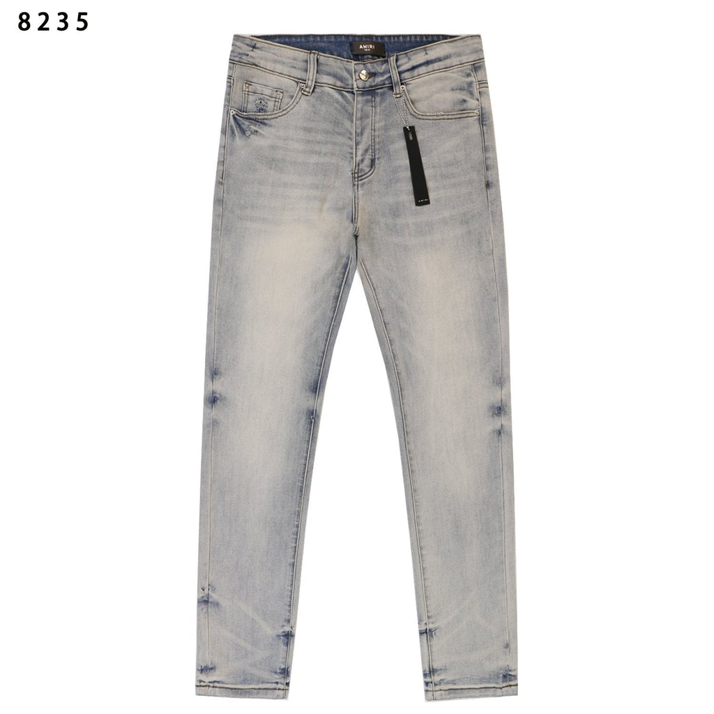 Amiri Light Blue Distressed Slim Jeans ¡ª hero