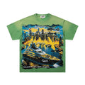 MAJESTIK Green Distressed Tour Graphic T-Shirt ¡ª hero