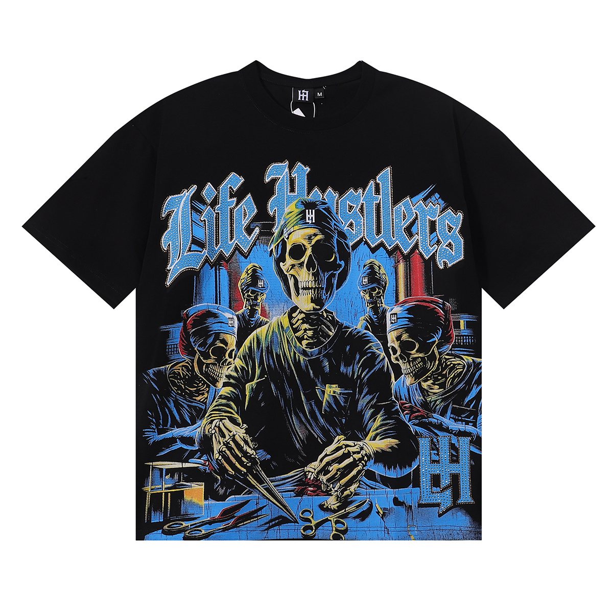 Life Hustlere Skull Doctor Graphic T-Shirt ¡ª front