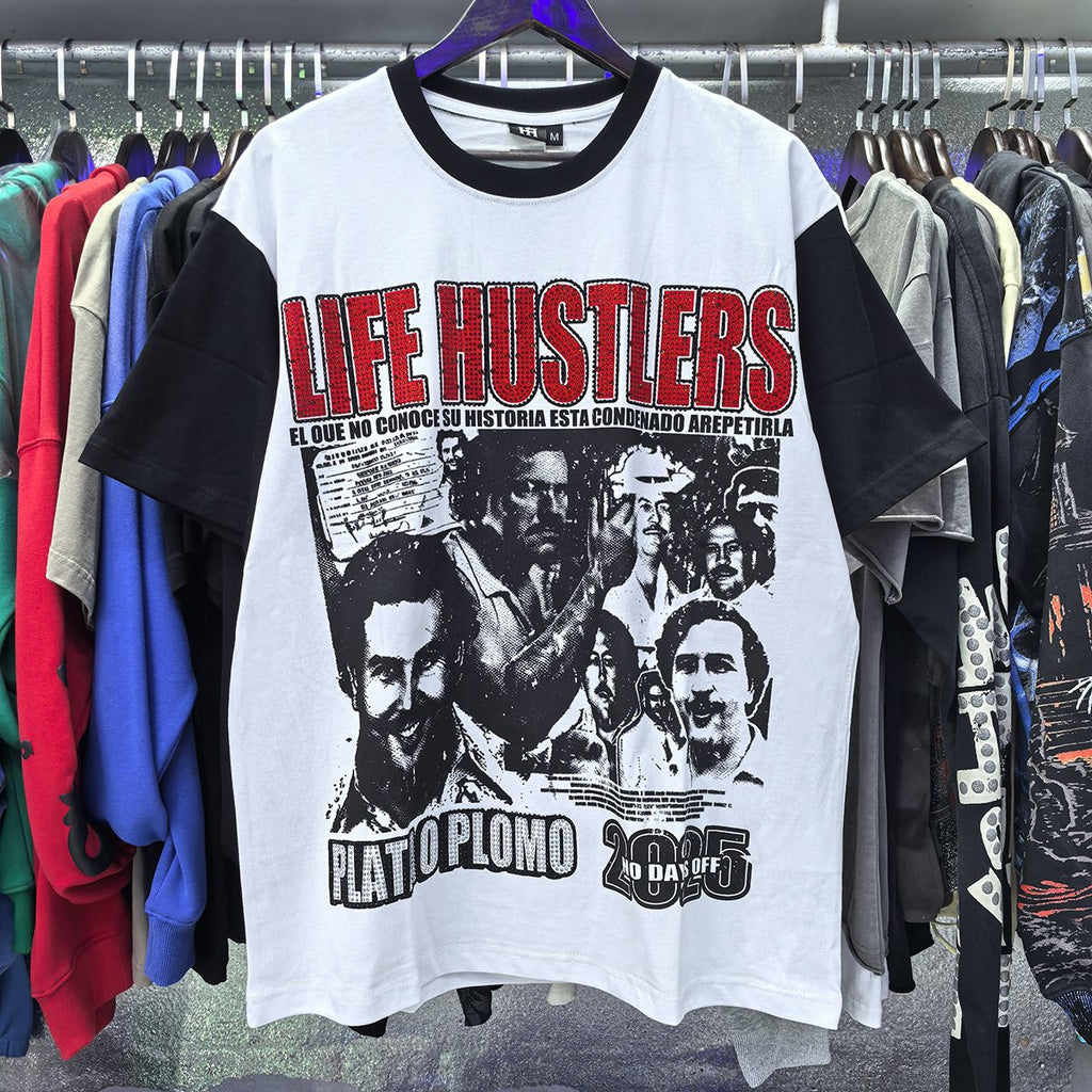 Life Hustlere Plata o Plomo Graphic T-Shirt ¡ª context