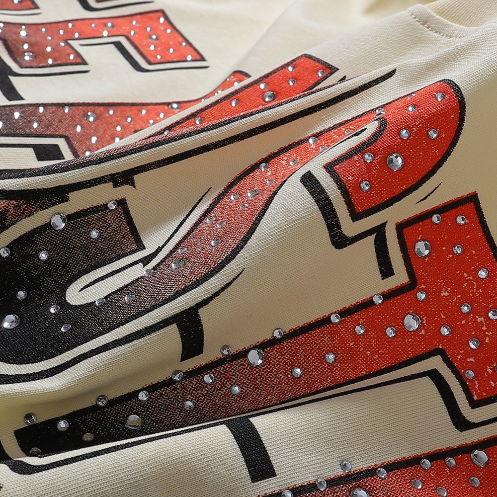Life Hustlere Football Girls Graphic T-Shirt ¡ª fabric_closeup
