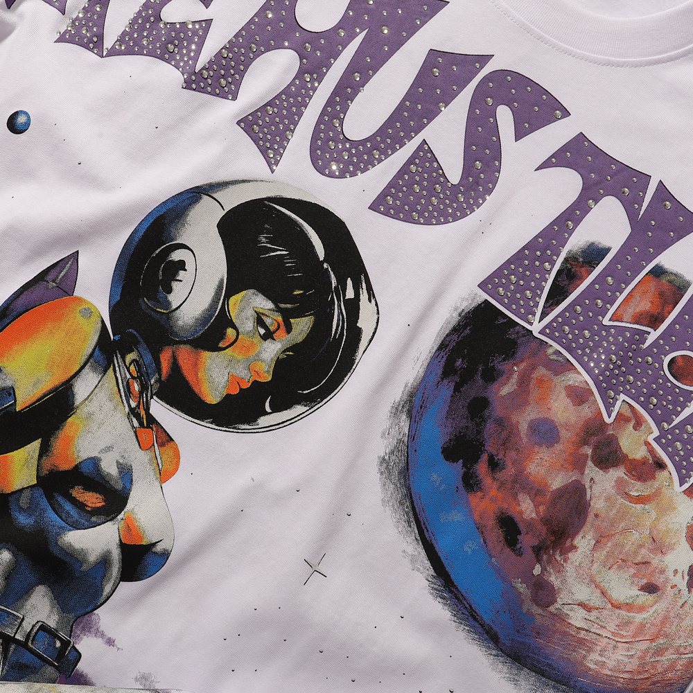 Life Hustlere Sexy Astronaut Rhinestone-Style Graphic T-Shirt ¡ª detail