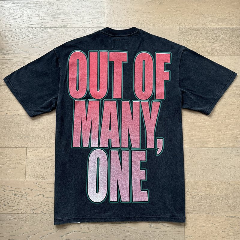 Godspeed Out of Many, One Washed Black Graphic T-Shirt ¡ª back