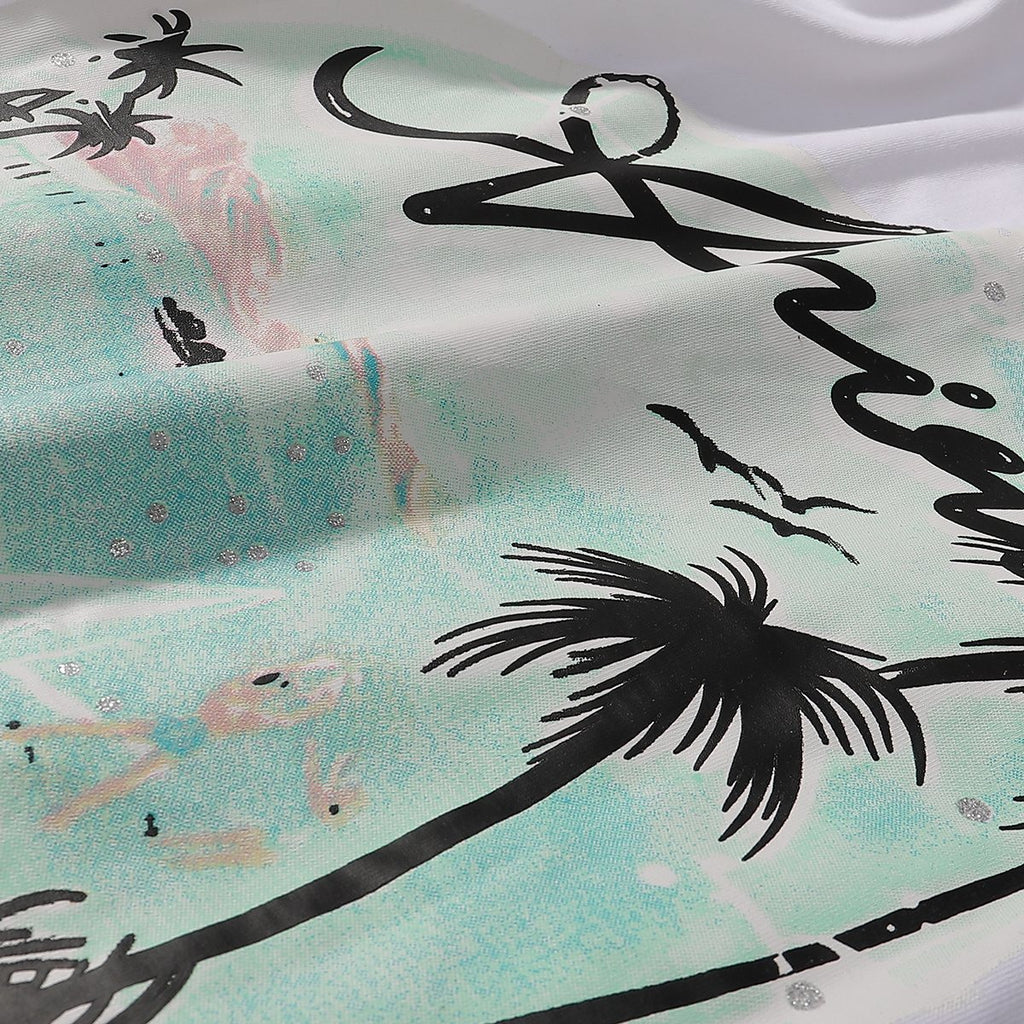 AMIRI Tropical Palm Tree Graphic T-Shirt ¡ª fabric_closeup