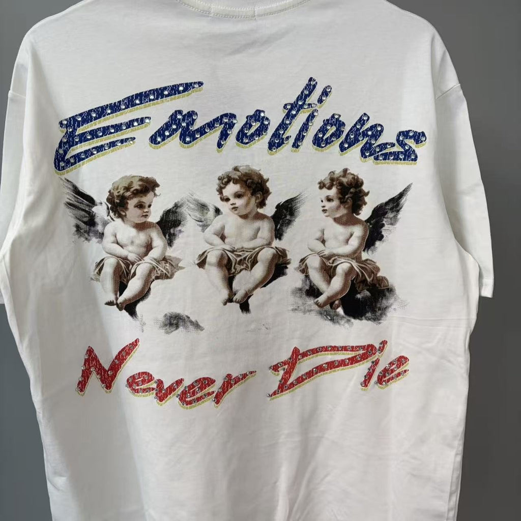 MIXED EMOTION Emotions Never Die Cherub Graphic T-Shirt ¡ª front