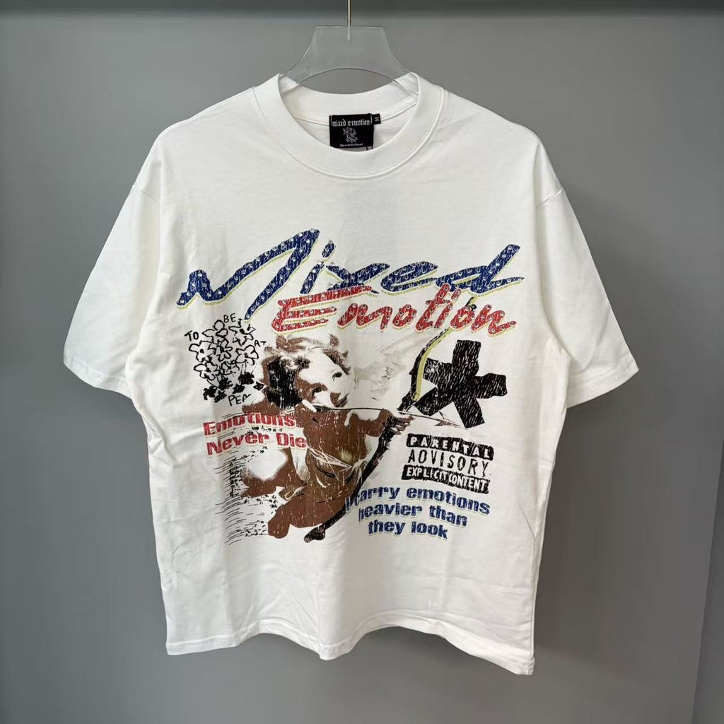 MIXED EMOTION Emotions Collage Graphic T-Shirt ¡ª front