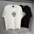 MIXED EMOTION Cross Graphic Distressed T-Shirt ¡ª front