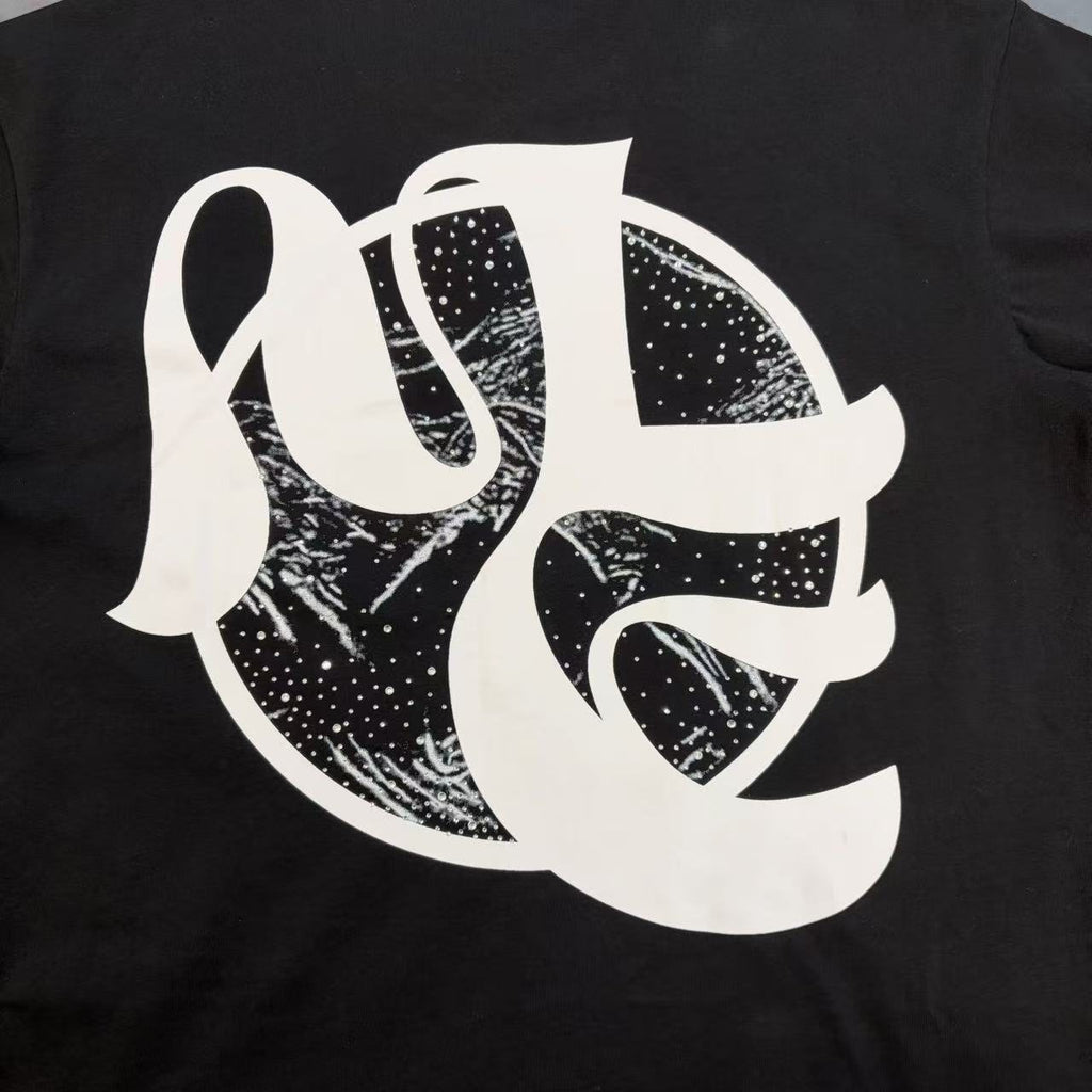 MIXED EMOTION Black Cherub Abstract Graphic T-Shirt ¡ª detail