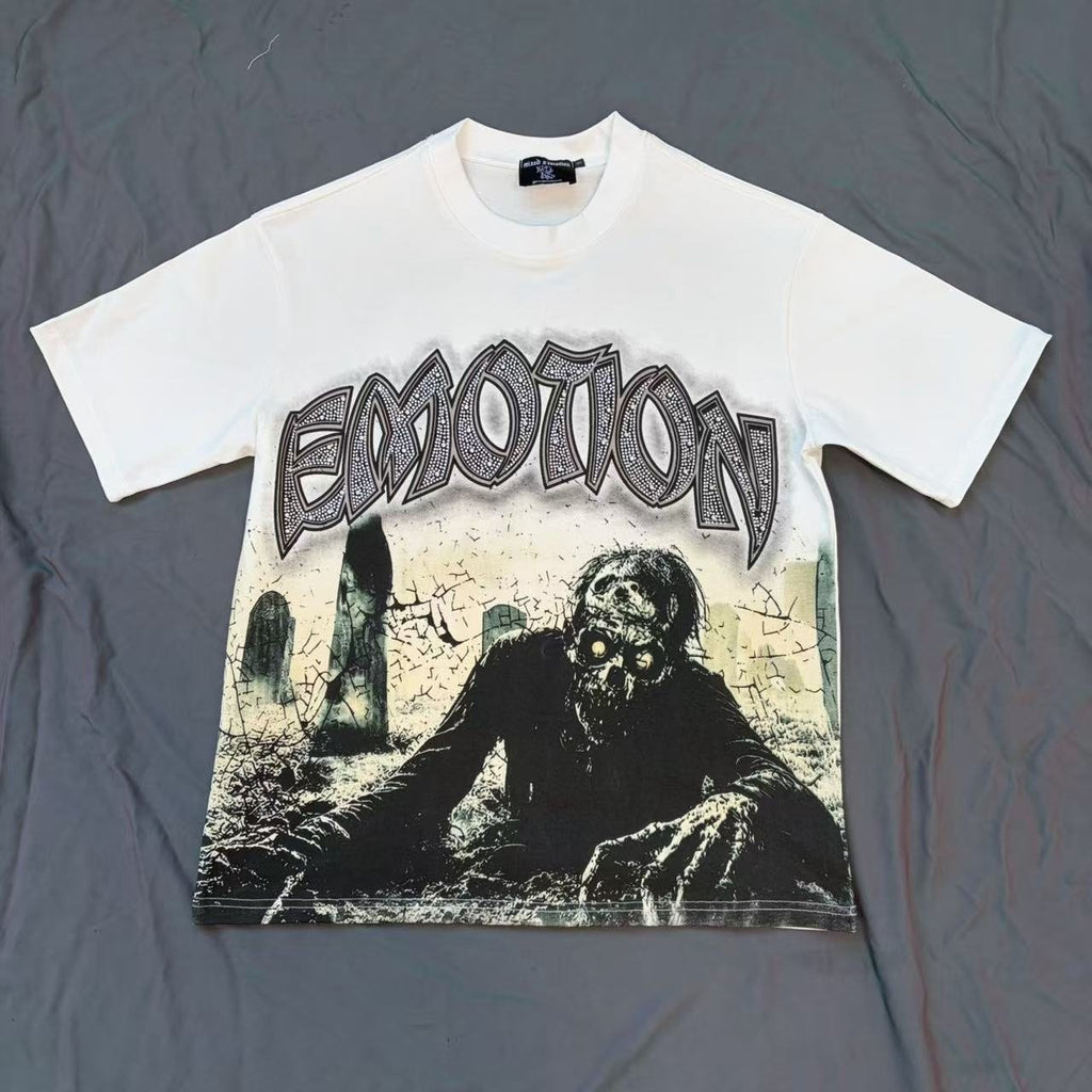 MIXED EMOTION Zombie Gothic Graphic T-Shirt ¡ª front