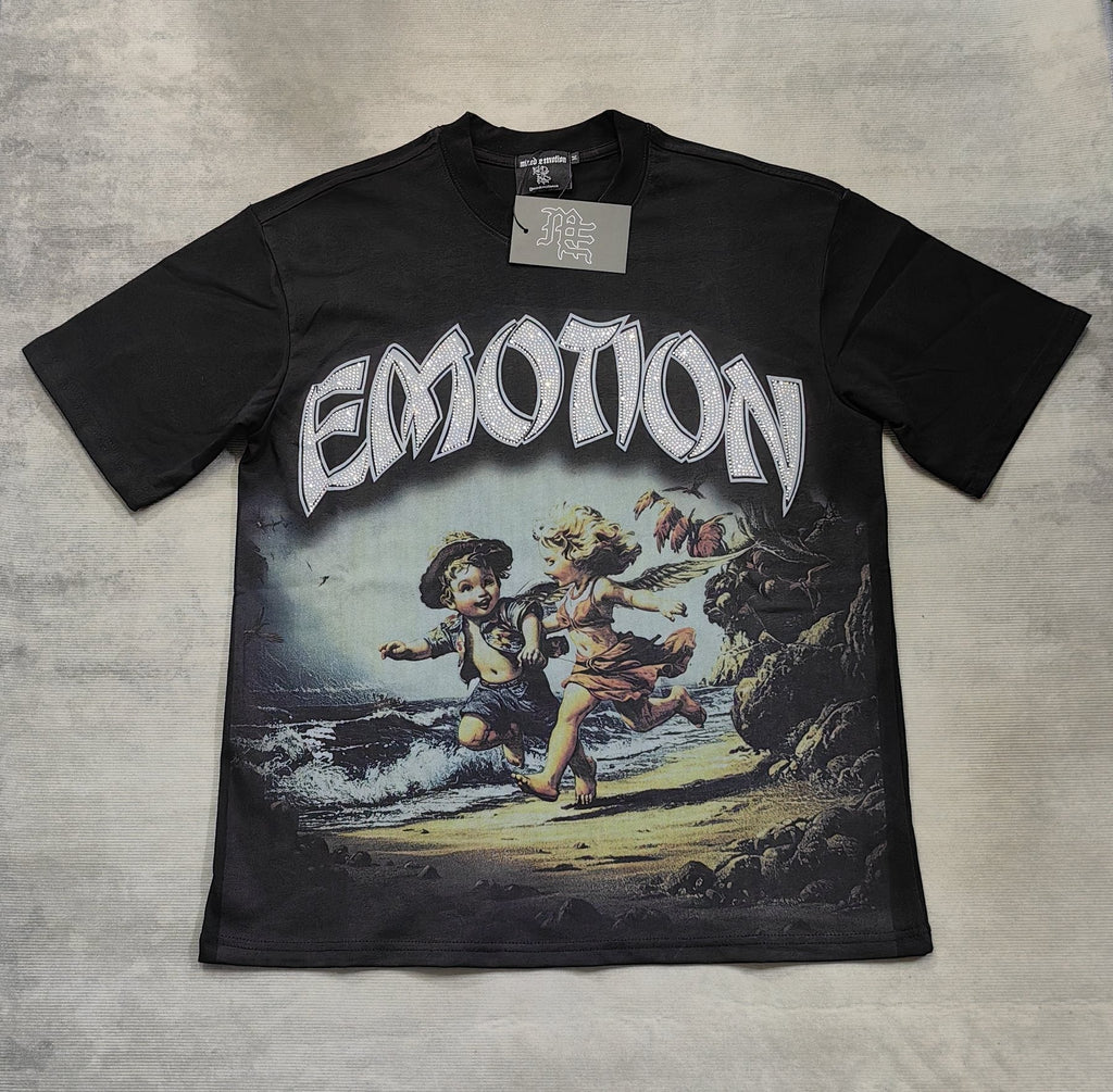MIXED EMOTION Cherub Rhinestone Graphic T-Shirt ¡ª hang_tag