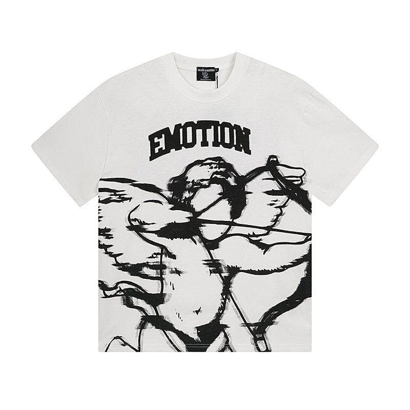 MIXED EMOTION Front-and-Back Graphic T-Shirt ¡ª front