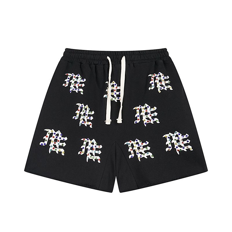 MIXED EMOTION Multicolor Rhinestone Graphic Shorts ¡ª hero
