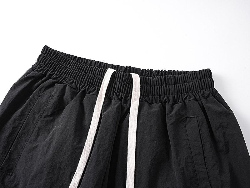 MIXED EMOTION Black Graphic Drawstring Pants ¡ª detail
