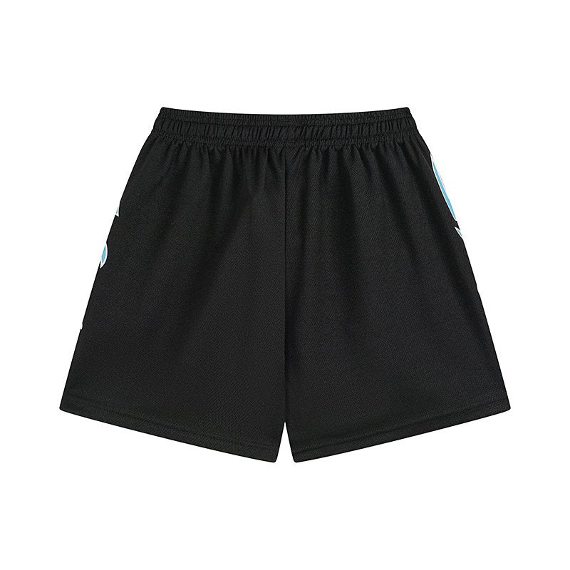 MIXED EMOTION Flame Graphic Drawstring Shorts ¡ª back