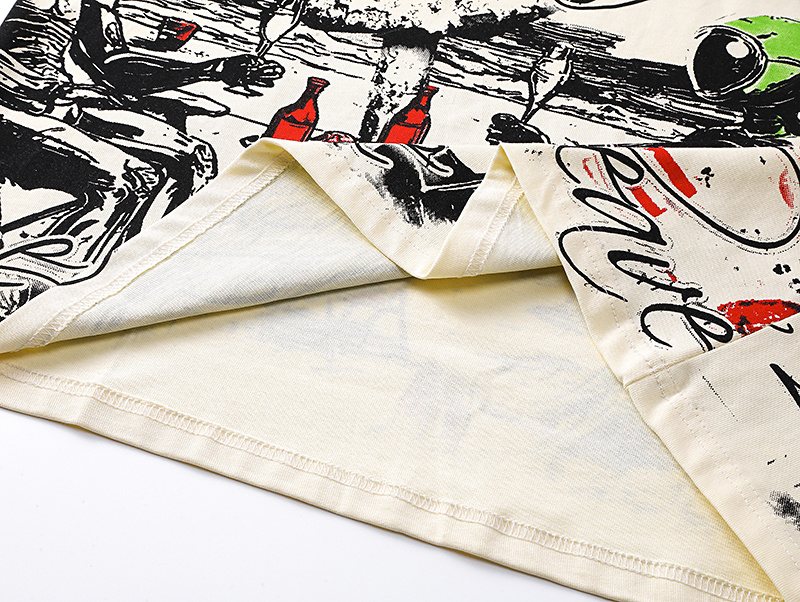 MIXED EMOTION Distressed Graphic Long-Sleeve T-Shirt ¡ª detail