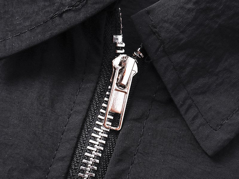 MIXED EMOTION Embellished Zip-Front Short-Sleeve Shirt ¡ª detail