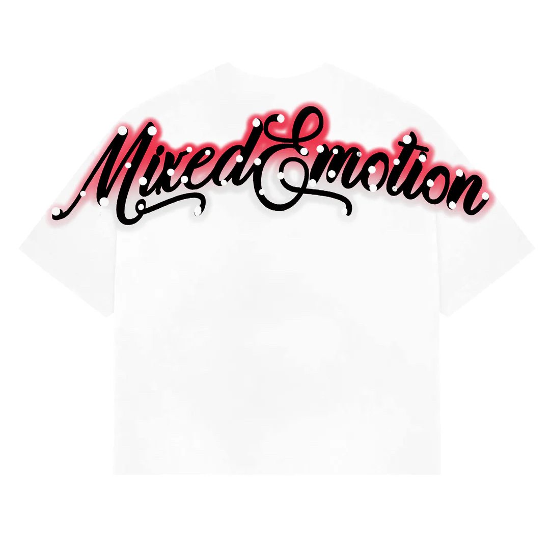 MIXED EMOTION Red Angel Rhinestone Graphic T-Shirt ¡ª back