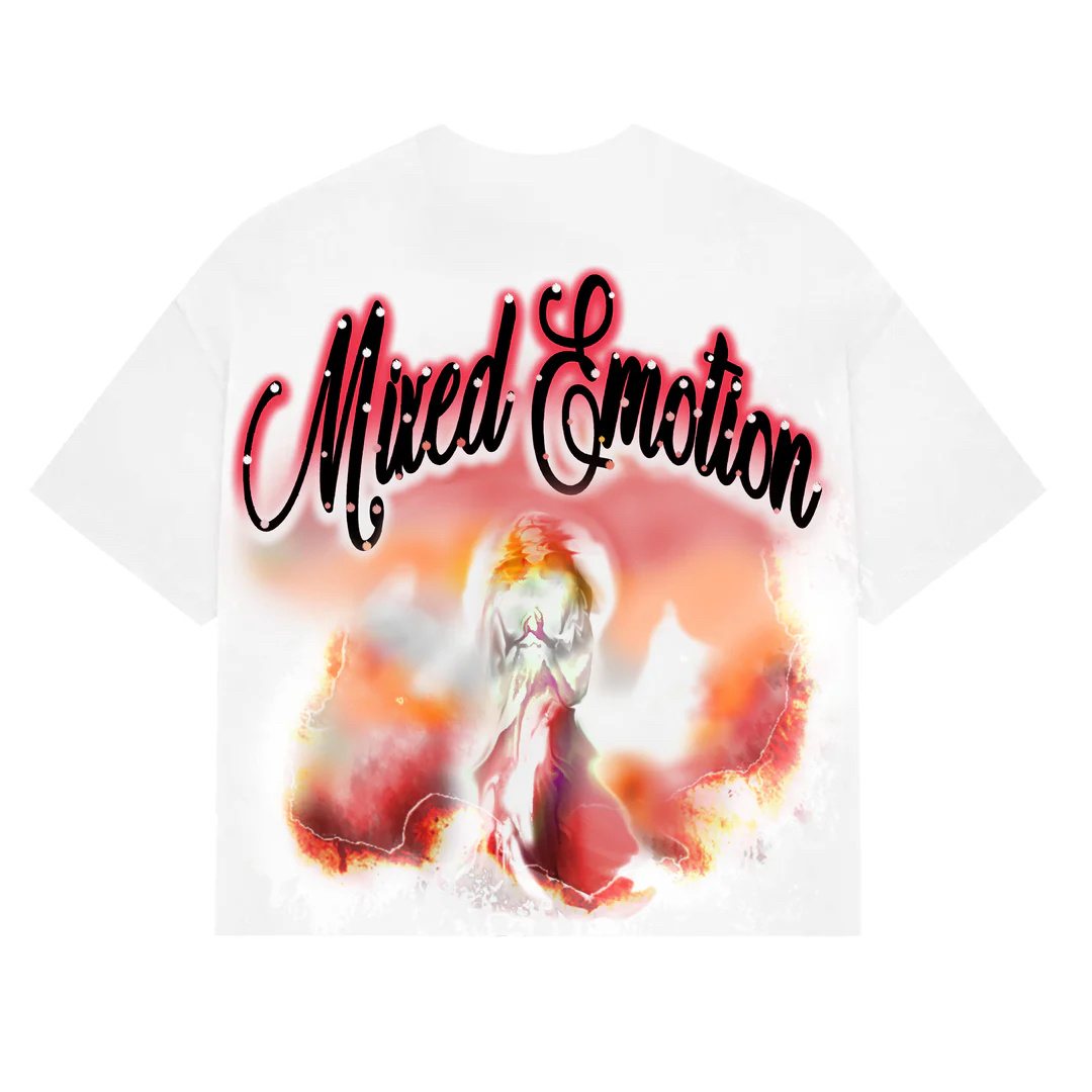 MIXED EMOTION Red Angel Rhinestone Graphic T-Shirt ¡ª hero