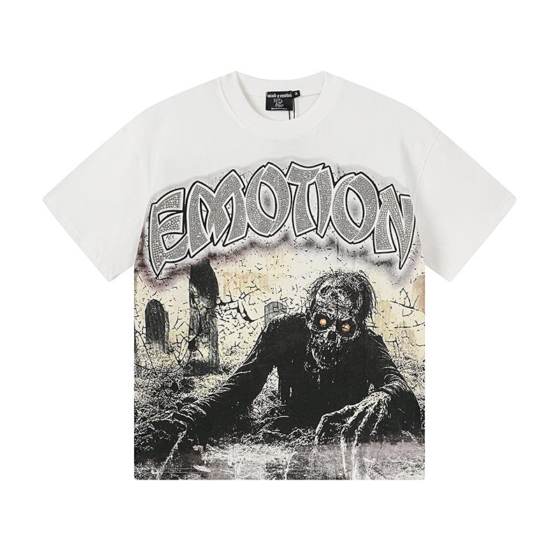 MIXED EMOTION White Graphic Short-Sleeve T-Shirt ¡ª hero