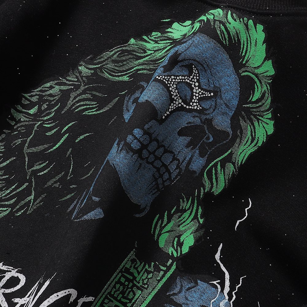 BKYS Revival No Discipline Rhinestone Graphic T-Shirt ¡ª detail