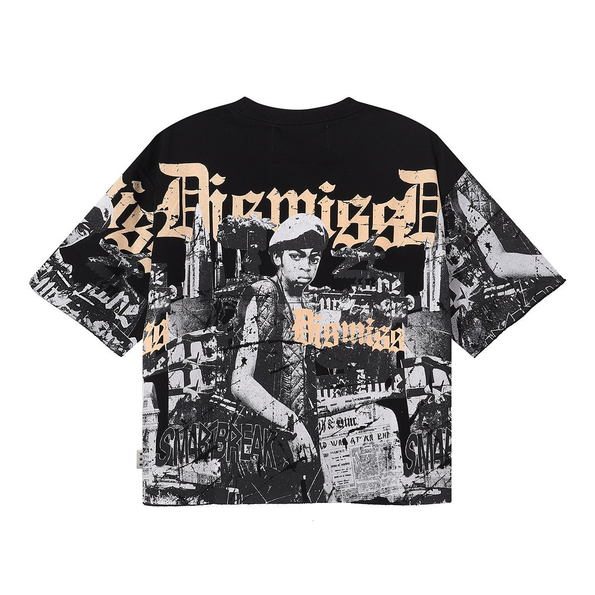 BKYS Revival Dismiss Photo-Collage Cropped T-Shirt ¡ª back