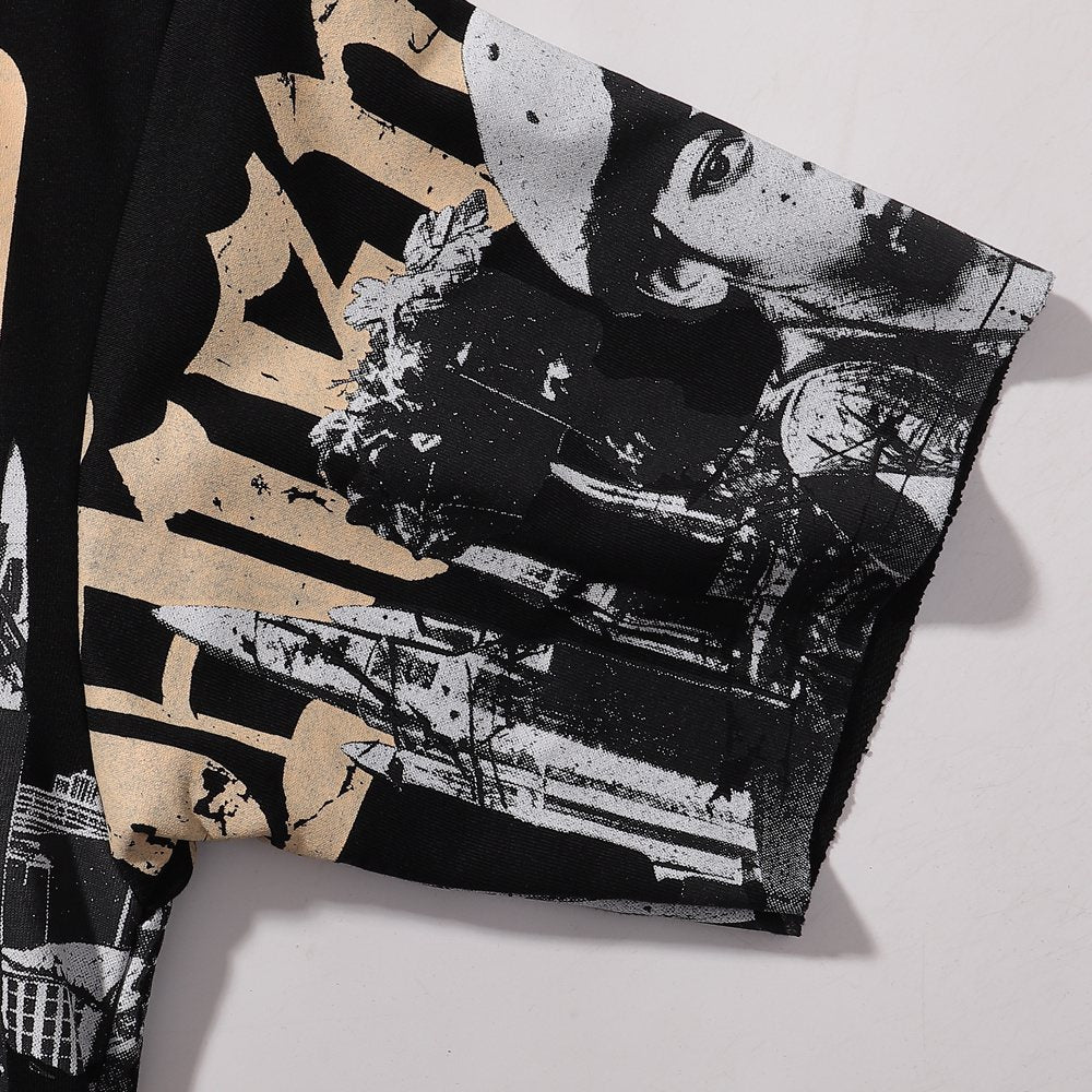 BKYS Revival Dismiss Photo-Collage Cropped T-Shirt ¡ª detail