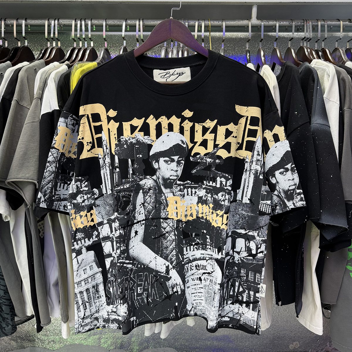 BKYS Revival Dismiss Photo-Collage Cropped T-Shirt ¡ª context