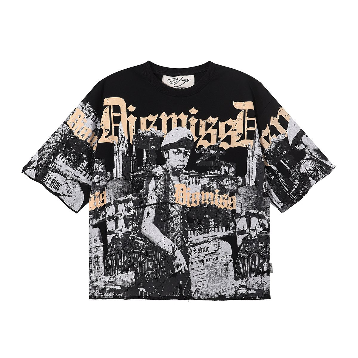 BKYS Revival Dismiss Photo-Collage Cropped T-Shirt ¡ª hero