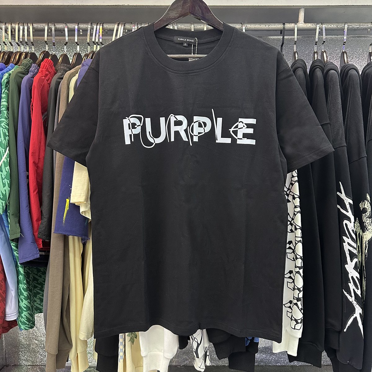 Purple Brand Wordmark Graphic Short-Sleeve T-Shirt ¡ª context