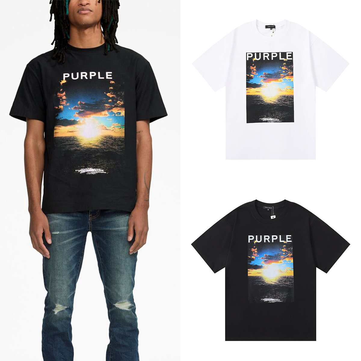 Purple Brand Ocean Sunrise Graphic Short-Sleeve T-Shirt ¡ª context