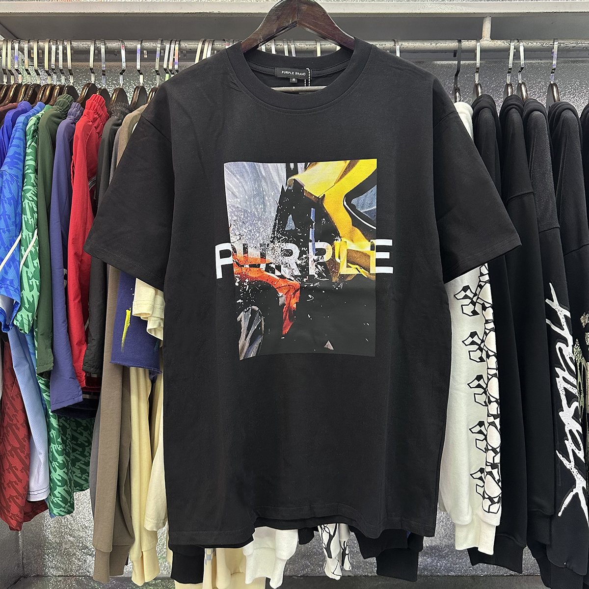 Purple Brand Front Graphic Short-Sleeve T-Shirt ¡ª context