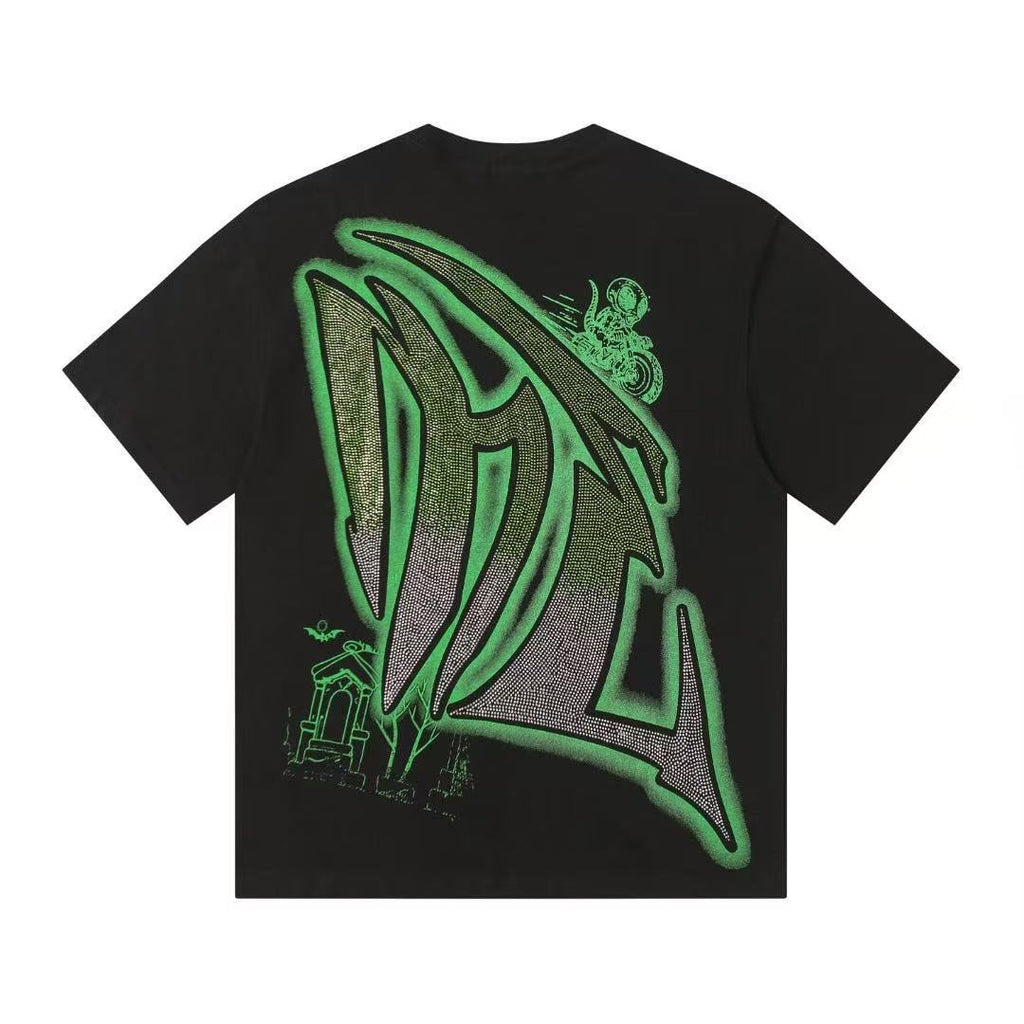 MIXED EMOTION Motorcycle Graffiti Graphic T-Shirt ¡ª back