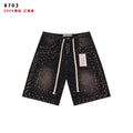VALE Pearl-Studded Washed Denim Shorts ¡ª hero
