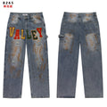 VALLEY Distressed Appliqu¨¦ Cargo Jeans ¡ª hero