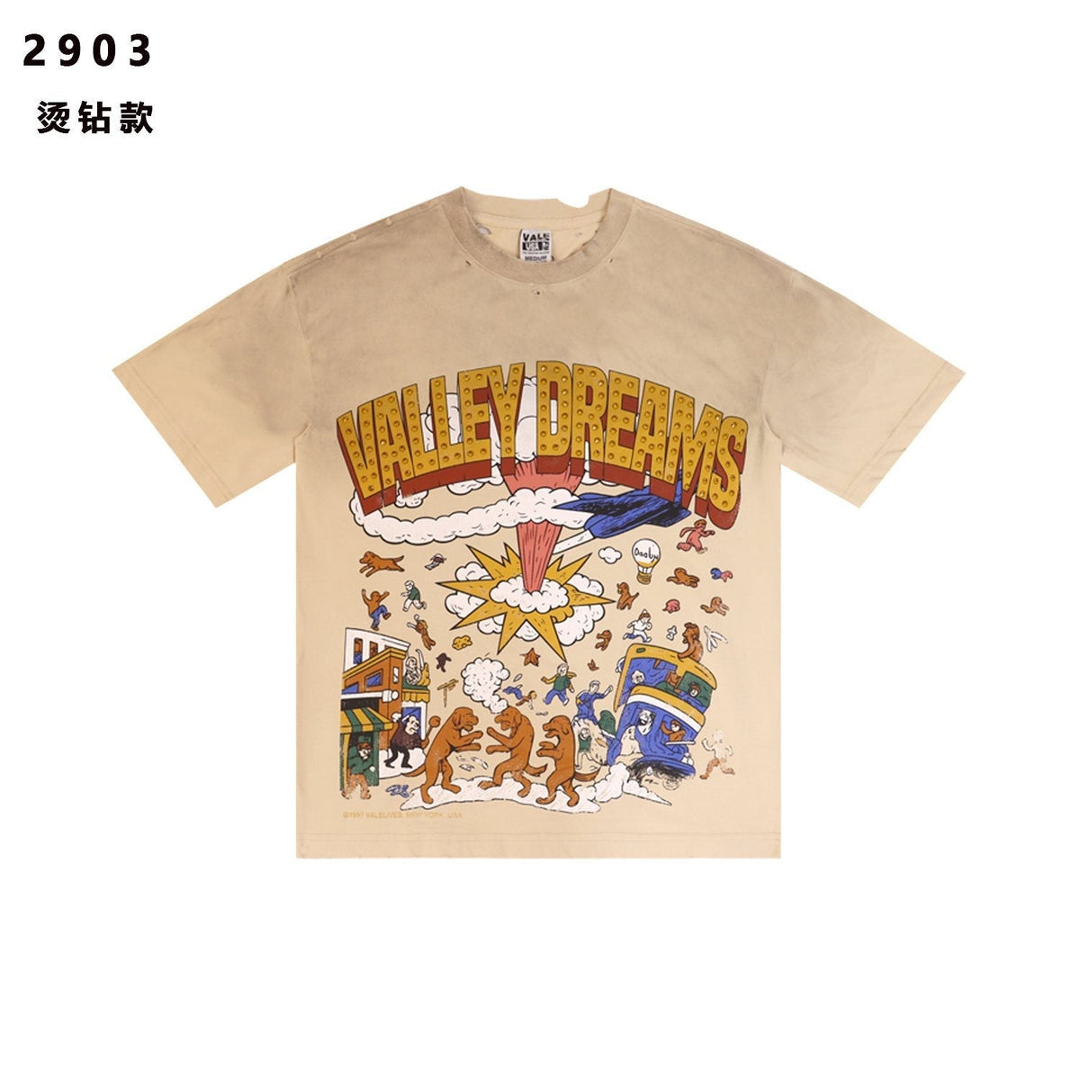 VALE USA Valley Dreams Studded Graphic T-Shirt ¡ª front