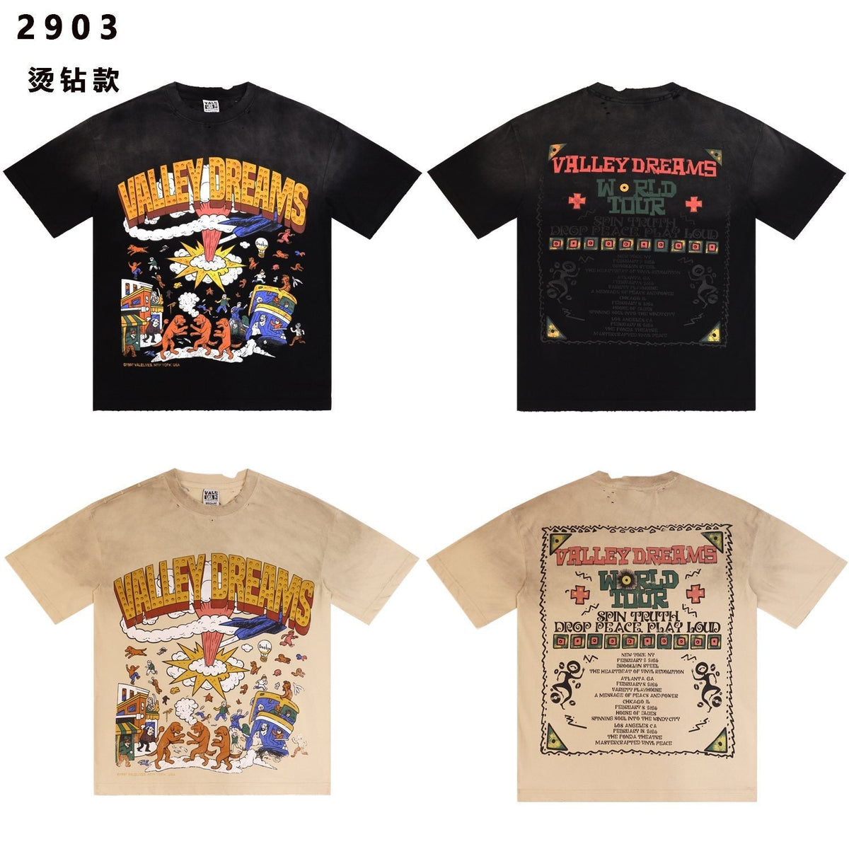 VALE USA Valley Dreams Studded Graphic T-Shirt ¡ª comparison