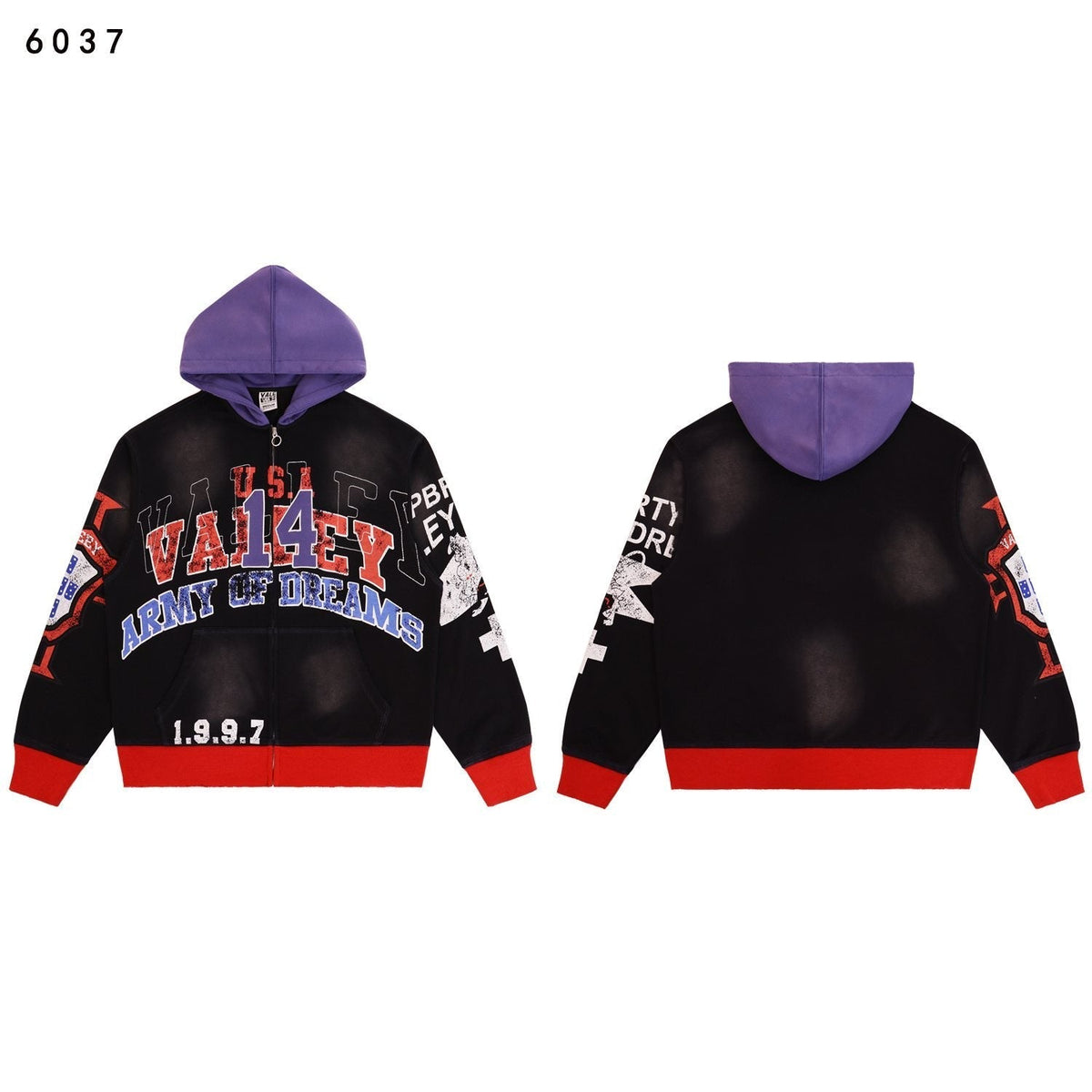 VALE USA Guardian Graphic Zip-Up Hoodie ¡ª back