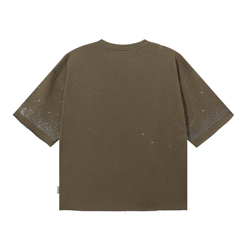 BKYS Revival Money Race Rhinestone Cropped Short-Sleeve T-Shirt ¡ª back