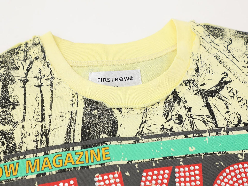 FIRST ROW Wings of Purity Yellow Graphic T-Shirt ¡ª neck_label