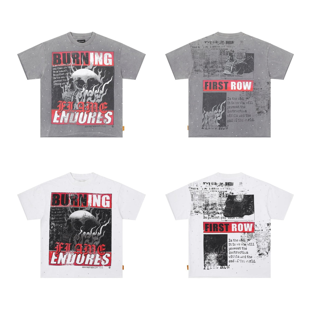 FIRST ROW Burning Flames Cropped Graphic T-Shirt ¡ª comparison