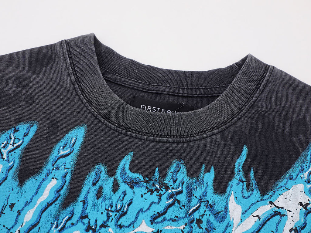 FIRST ROW Warning Not So Quiet Wolf Cropped T-Shirt ¡ª neck_label
