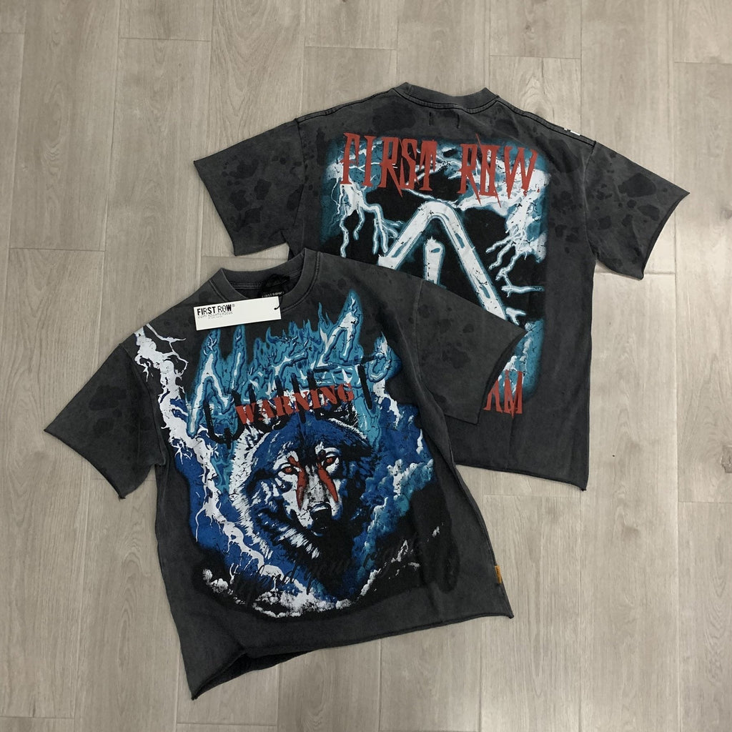 FIRST ROW Warning Not So Quiet Wolf Cropped T-Shirt ¡ª context