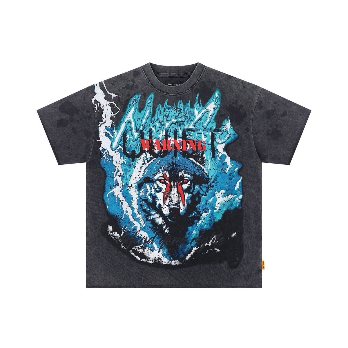 FIRST ROW Warning Not So Quiet Wolf Cropped T-Shirt ¡ª hero