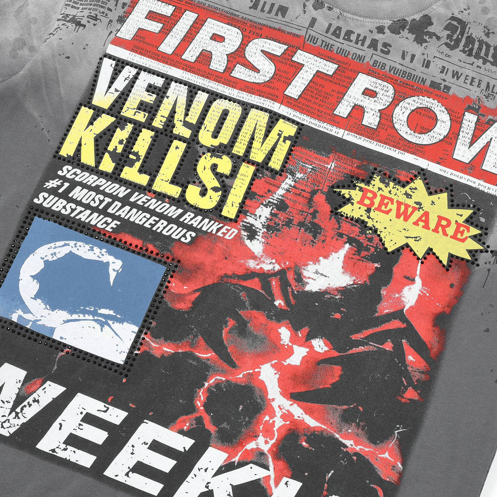 FIRST ROW Breaking News Venom Kills Graphic T-Shirt ¡ª detail