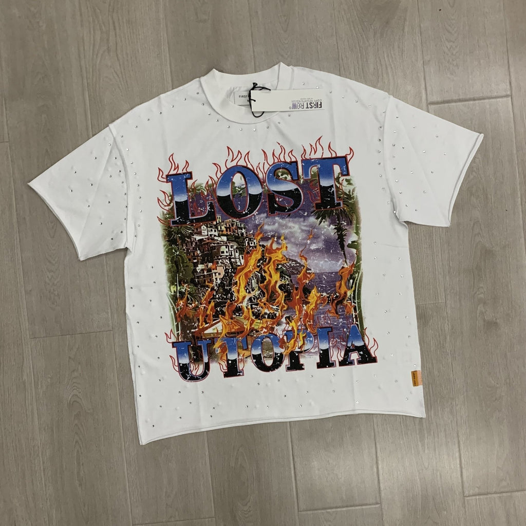 FIRST ROW Lost Utopia Burning Flame T-Shirt ¡ª front