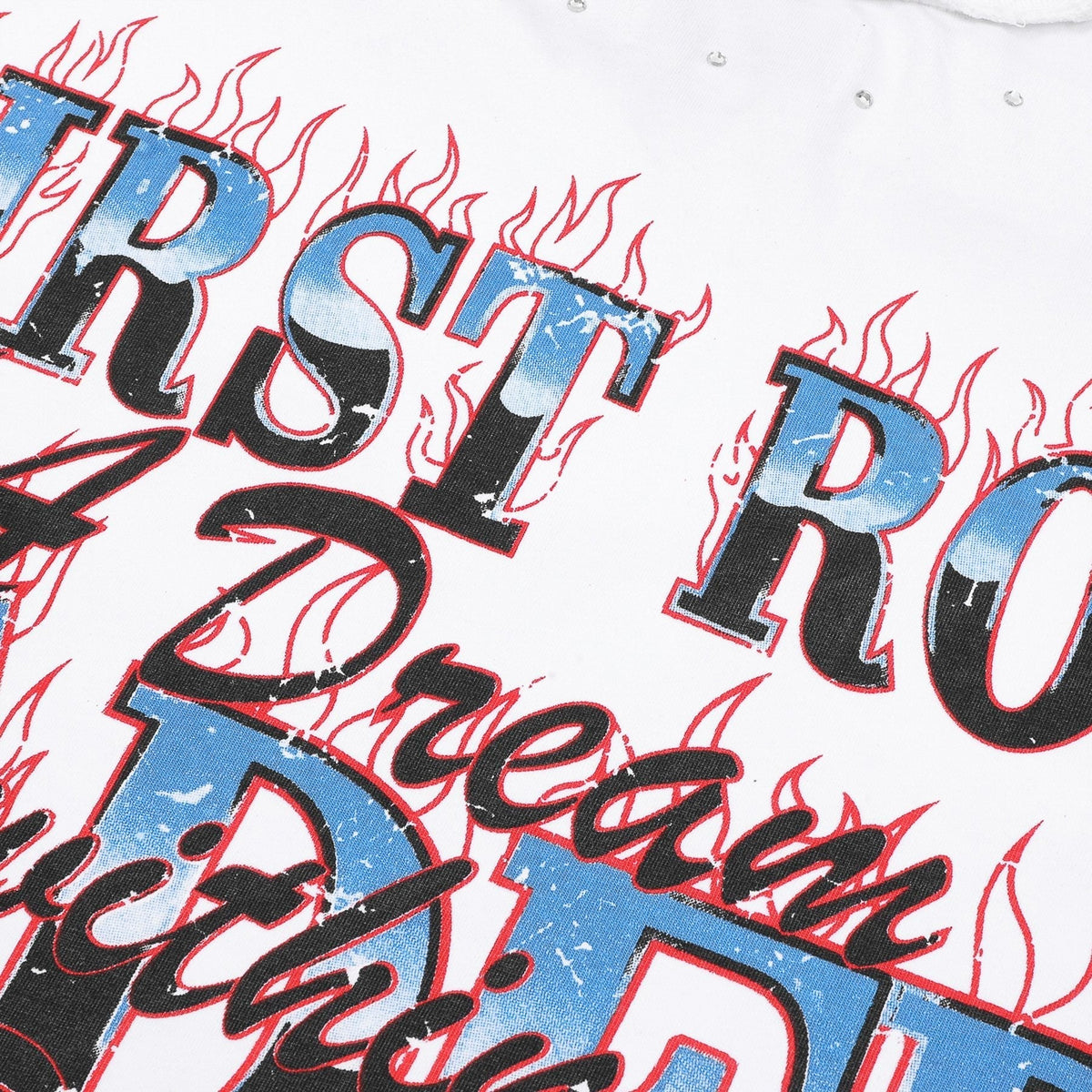 FIRST ROW Lost Utopia Burning Flame T-Shirt ¡ª detail