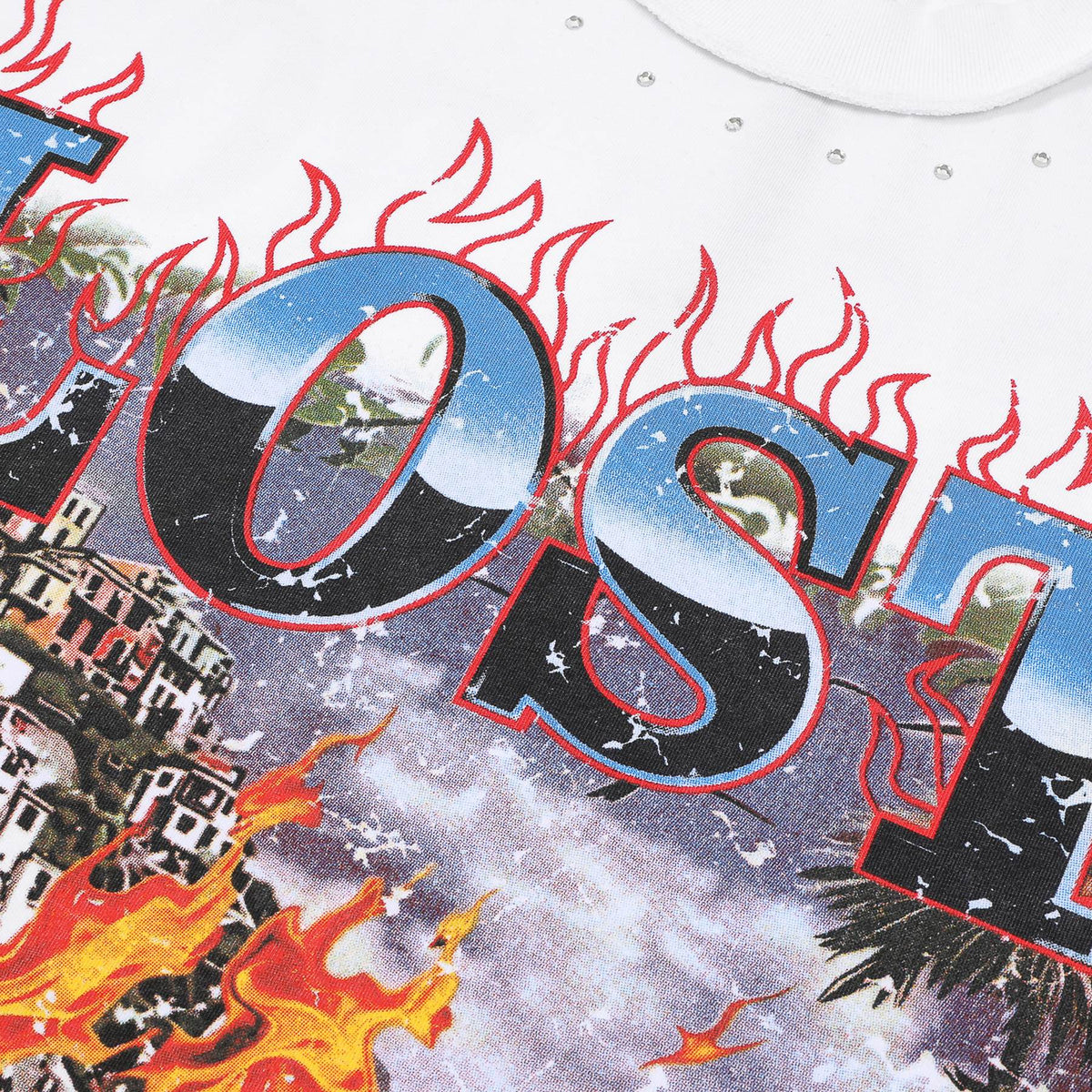 FIRST ROW Lost Utopia Burning Flame T-Shirt ¡ª detail